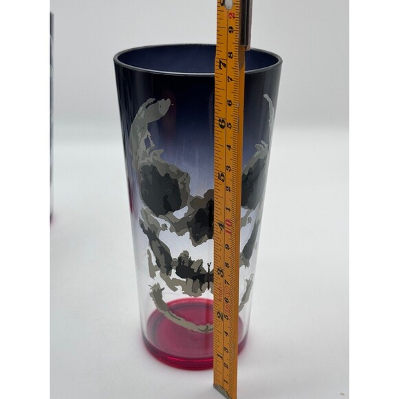 Halloween Skeleton Plastic Glasses Set of 4 20oz - Picture 3 of 10